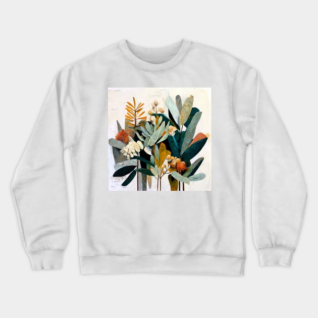 Australiscope: An Oil-Painted Perspective of Botanical Wonders Crewneck Sweatshirt by melbournedesign